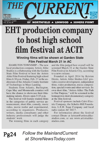 The Current of Linwood, Northfield & Somers Point promotes Student Film Festival