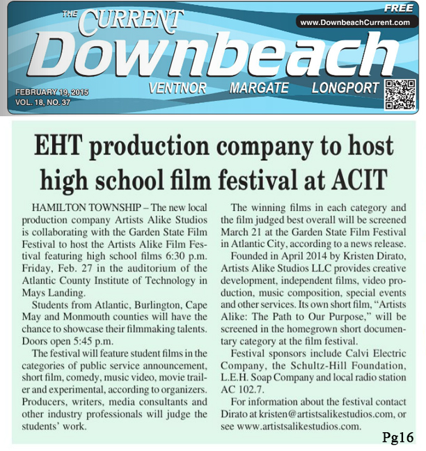 The Downbeach Current of promotes Student Film Festival
